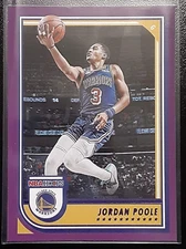 2022-23 Panini NBA Hoops Purple Parallel #226 Jordan Poole | Warriors