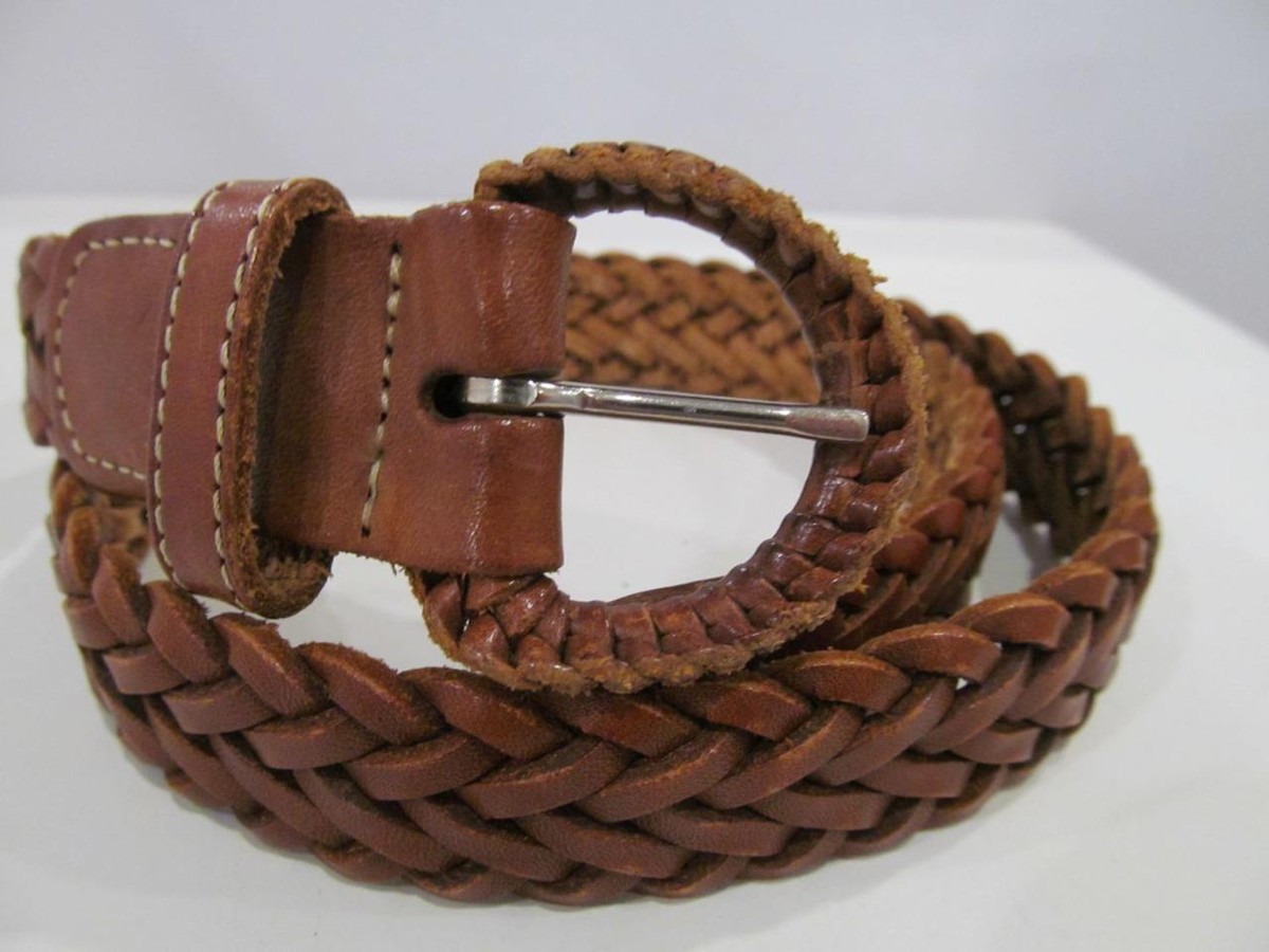 braided leather belt made in usa