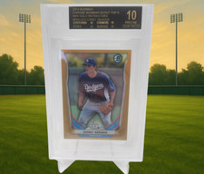 2014 Bowman Chrome Mini Gold Refractor Corey Seager /25 BGS 10 BLACK LABEL POP 1