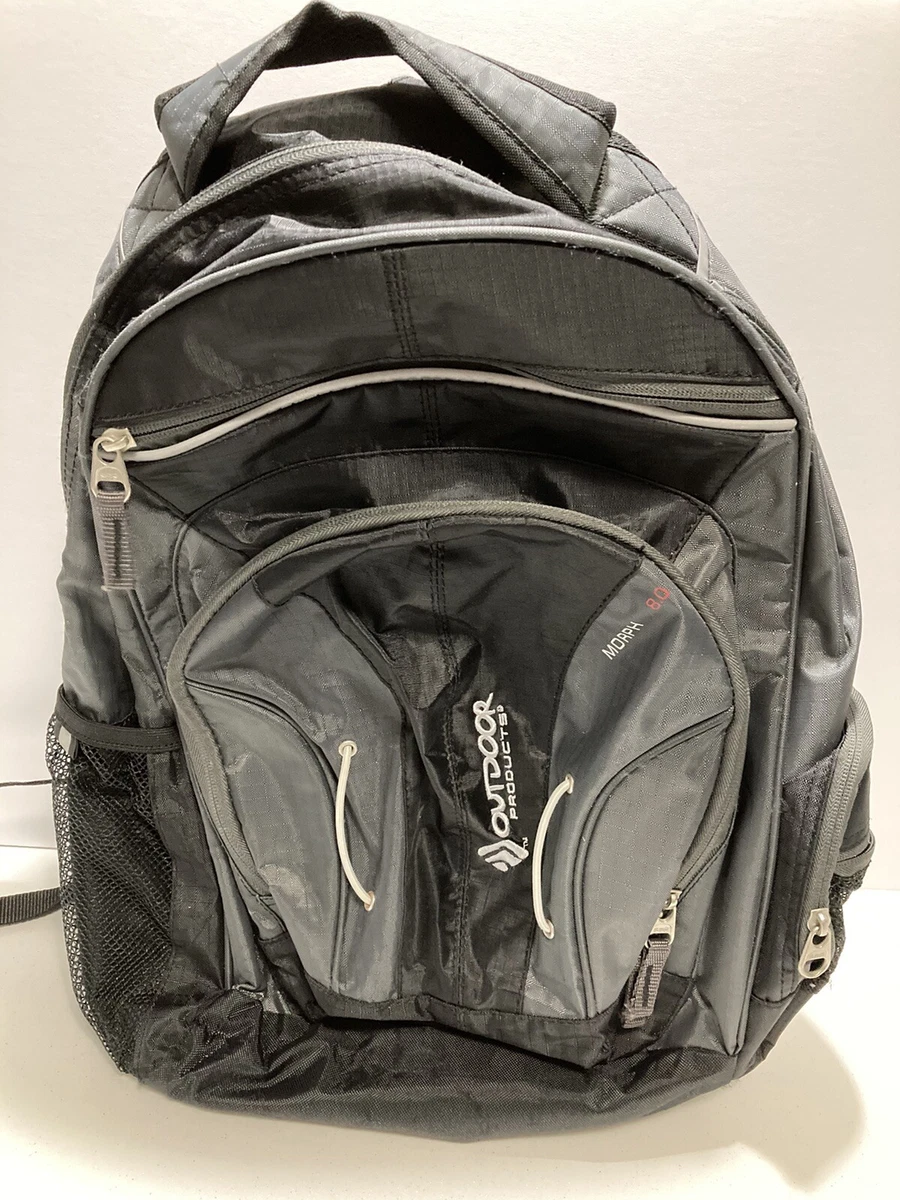 OUTDOOR PRODUCTS MORPH 8.0 BACKPACK BLACK MANY ZIPPERED POCKETS | eBay