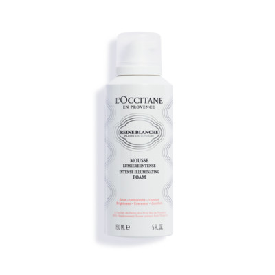 L'occitane Reine Blanche Intense Illuminating Foam 5 oz / 150 ml New 