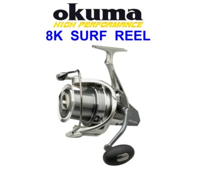 OKUMA SURF 8K MEERESROLLE FRONT DRAG FIXED SPULE SALZWASSER BIG PIT SPINNANGELN