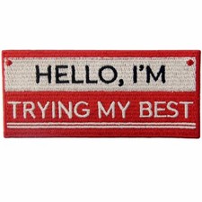 Embroidered Patches Iron Sew On Patches transfers Badges appliques Try My Best