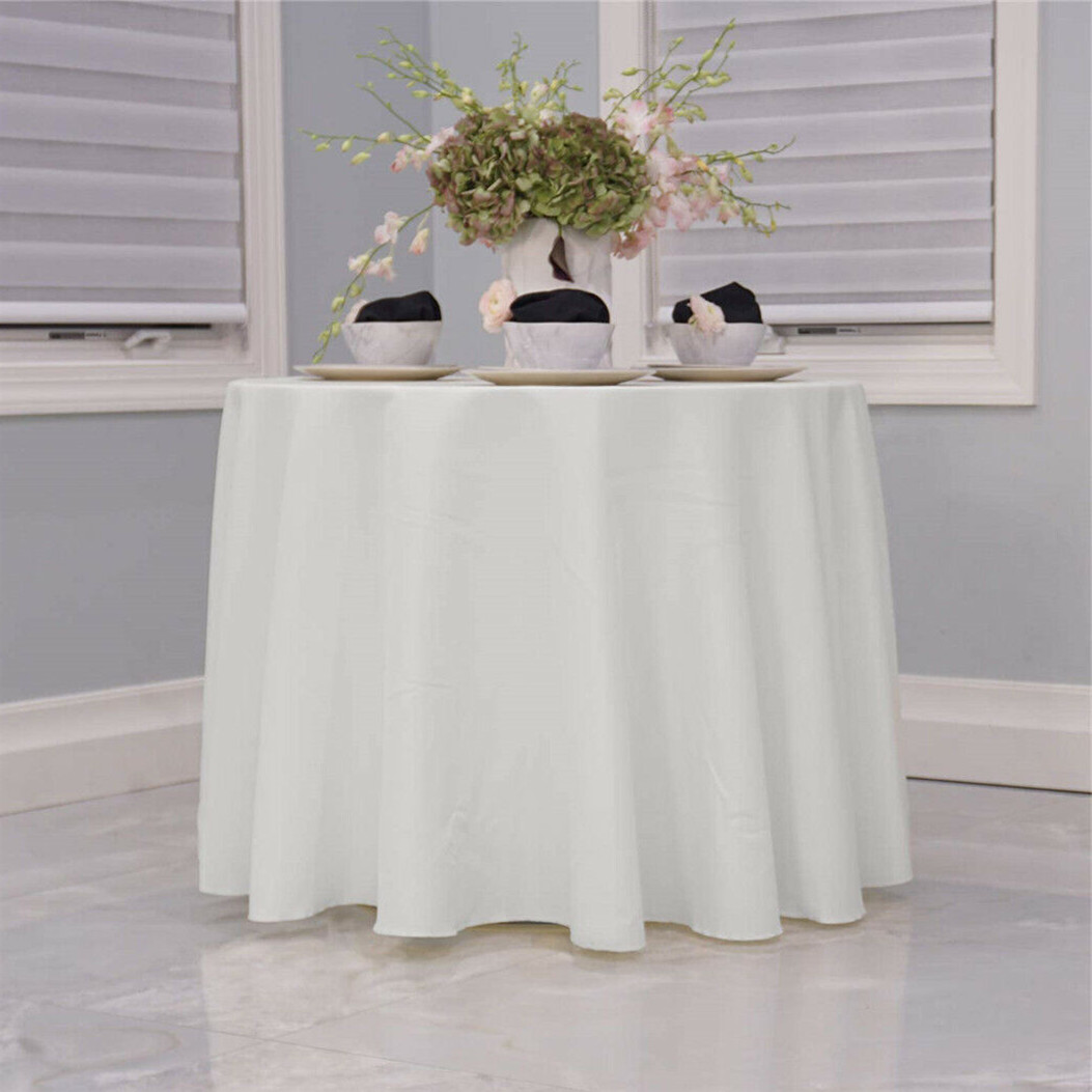230 Tischdecke Rund Groß Tischwäsche Tischdamast Weiß Bankett Tischtuch Hochzeit