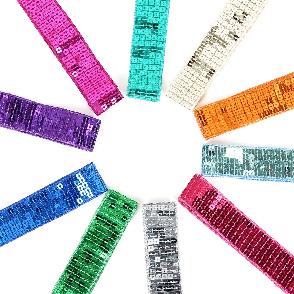 Square Sequin Ribbon Trimming Mesh Lace Decoration Border Trim Costume,Neotrims - Image 2 of 4