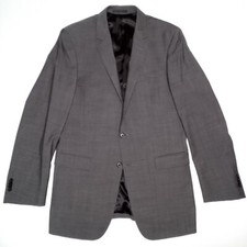 Kenneth Cole 100 Wool 2-button Double Vented Sport Coat 40L Grey