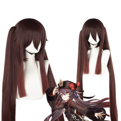 Anime Genshin Impact Hu Tao Long Hair Wig Daily Cosplay Full Wig Hairpiece Ebay
