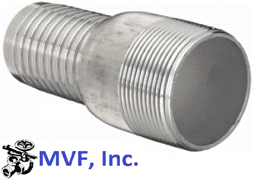 2" NPT Aluminum Hose Barb KC King Combination Nipple for 2" ID Hose SF200A - Picture 1 of 6