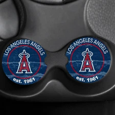 Los Angeles Angels Set of 2 Custom Car Coasters