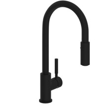 Rohl R7520MB Lux 1.8 GPM Single Hole Pull Down Kitchen Faucet - Matte Black