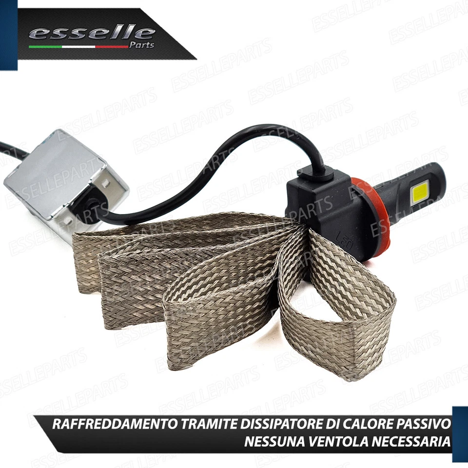 KIT FULL LED FORD C MAX II LAMPADE H8 FENDINEBBIA CANBUS 6400 LUMEN 6000K - Immagine 4 di 4