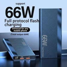 USB Power Bank 20000mAh 66W Backup External Battery Pack Charger for Cell Phone