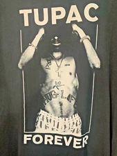 Tupac Shakur "Tupac Forever"  XL Black Short Sleeve 2Pac Official Licensed Rap