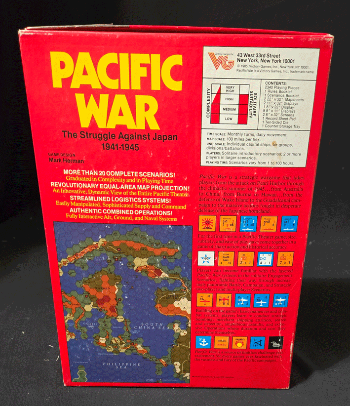 Jeu De Société Wargame - Pacific War - Victory Games - Complet