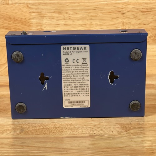 Netgear Prosafe GS108 Blue Desktop 8-Port Gigabit Ethernet Unmanaged Switch - Picture 3 of 3