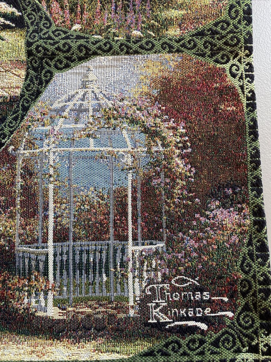 Thomas Kinkade tapestry wall hanging decor gazebos