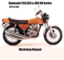 KAWASAKI 250,350 & 400 KH SERIES 1972 to 976 WORKSHOP MANUAL - PDF Files