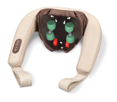 Beurer Shiatsu Neck and Back Massager with Heat | 4D Kneading Deep Tissue Nec...