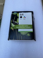 12/2024 Genuine HP 64 X4D92AN Ink Cartridges Black  Tri Color 2 Pack