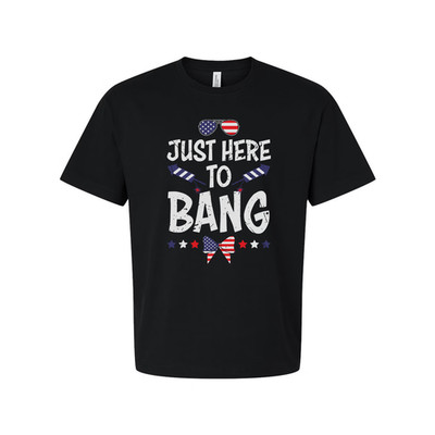 Unisex American Flag Graphic Tee With Stars And Stripes Elements Just Here To Ba