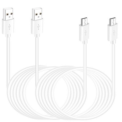 2 Pack 16.4FT Micro USB Cable Extension Power Cord for Wyze Cam YI ,Ring Indo...