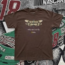 National Geographic Why Am I So Fly Dragonfly Graphic Brown T-Shirt S-5XL Unisex