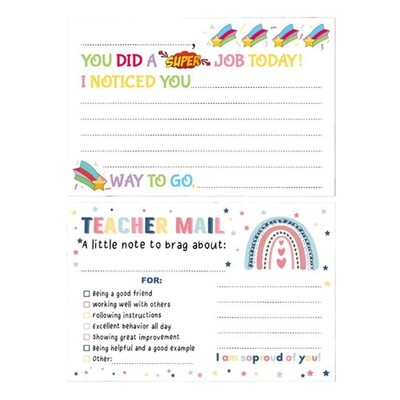 Student Good Behavior Cards Teacher Notes to Parent Motivational Postcards