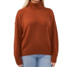 Vince Camuto NWT Turtleneck Sierra Sweater Oversized Pullover Knit Brown XL