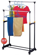 Stand Appendiabiti Salvaspazio Doppio Regolabile Elk Nero Artex