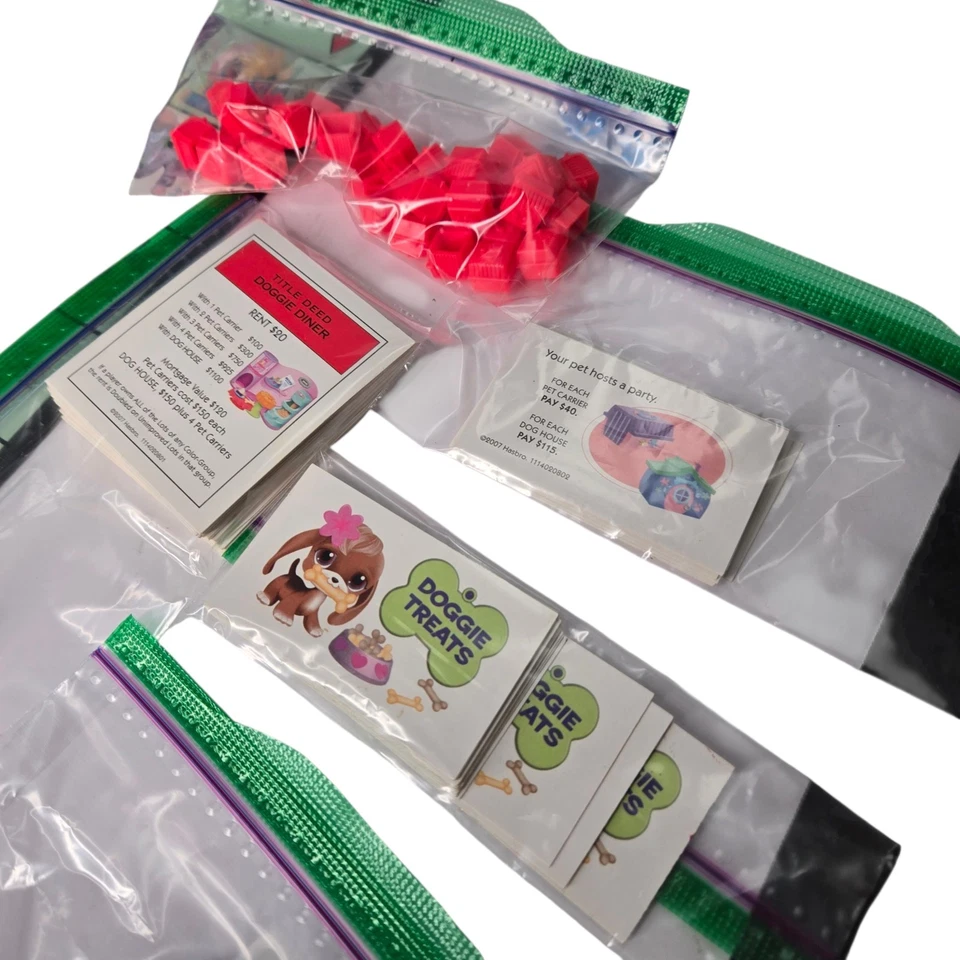 Littlest Pet Shop Edition Monopoly Game 2007 with 6 Pets - Image 4 of 4