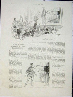 Original alter Vintage Druck Strom Strom Schaltplan französisch 1931