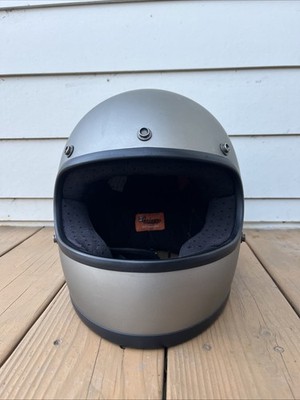 BILTWELL GRINGO Motorcycle Helmet Full Face Grey (No Visor) Size S 55-56cm