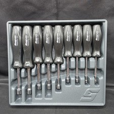 Snap-on 9-pc Hard Handle Metric Nut Driver Foam Set Nddm900afr 5-13mm