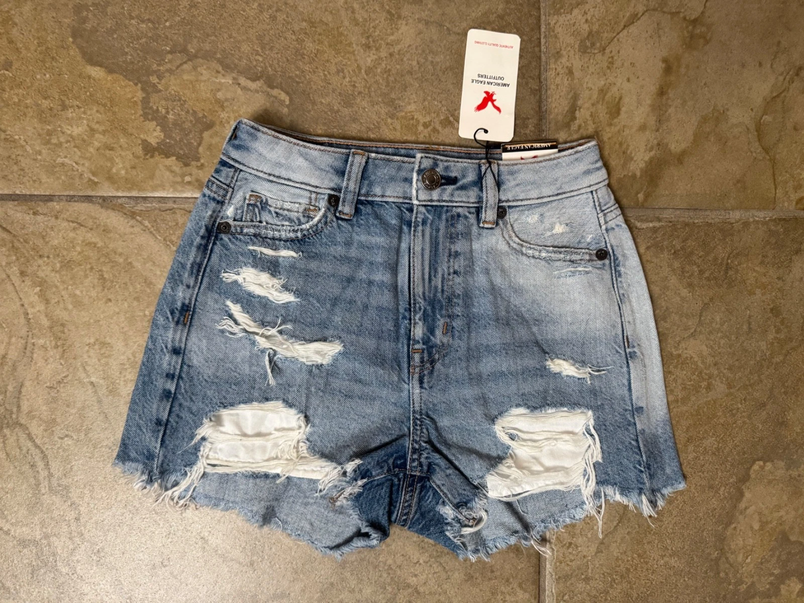 AMERICAN EAGLE MOM HIGH-RISE SHORTS WOMENS SIZE 000