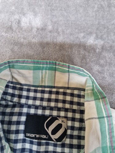 Animal (surf) Brushed Cotton Check Shirt Size XL Green With Flaws - Picture 9 of 20