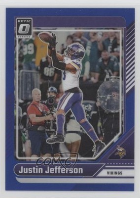 2024 Panini Donruss Optic Blue Prizm 125/199 Justin Jefferson #130 s3g