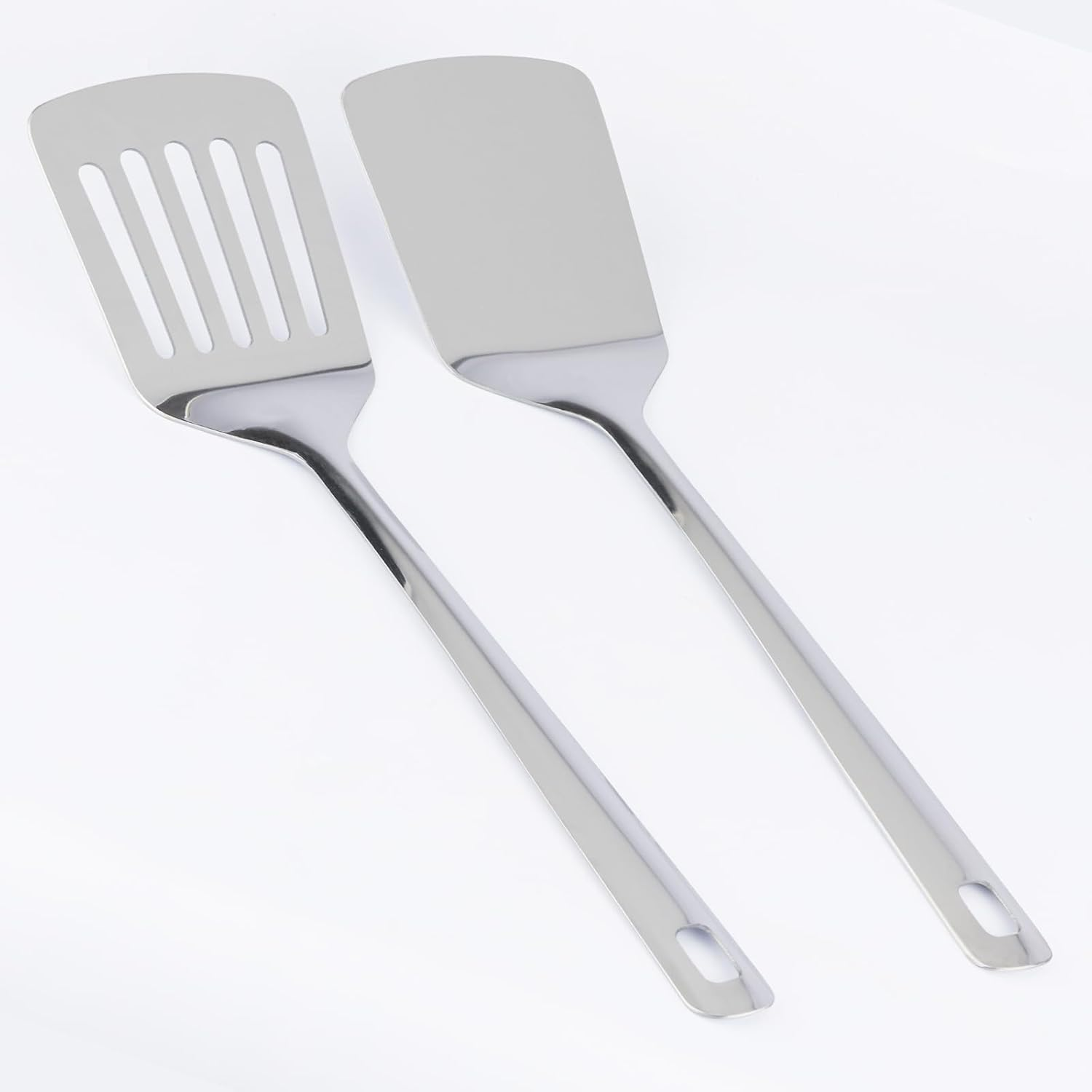 2 Pcs Stainless Steel Spatulas Set, Metal Spatulas for Cooking Spatulas & Turner