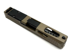 HTA Glock 19 Gen 1-3 FDE W3 Reaper Slide Trijicon RMR Black Ported Barrel