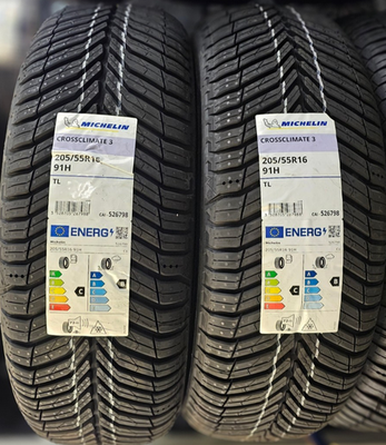chiechan0616 2X NEW MICHELIN CROSSCLIMATE 3 205/55 R16 91H 205 55 16 ALL SEASON