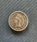 1863 Indian Head Cent F Fine Penny 1c Coin