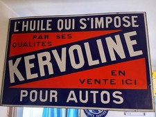 Plaque émaillée publicitaire Kervoline 