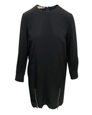 Stella Mccartney Knee-Length Zipper Detail Dress In Rayon Women Black Size 7