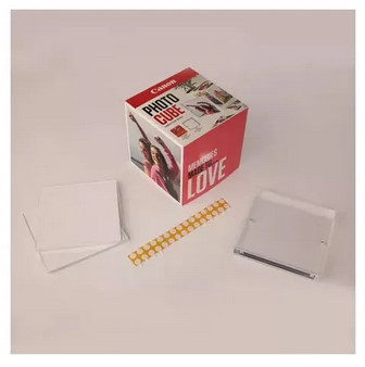 Canon  Plus Fotopapier 5x5cm 40 blau weiß PP201