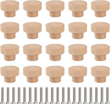 Möbelknöpfe Holz Rundgriff Set für Schränke Schubladen Küche Dekorationen 20 Stü