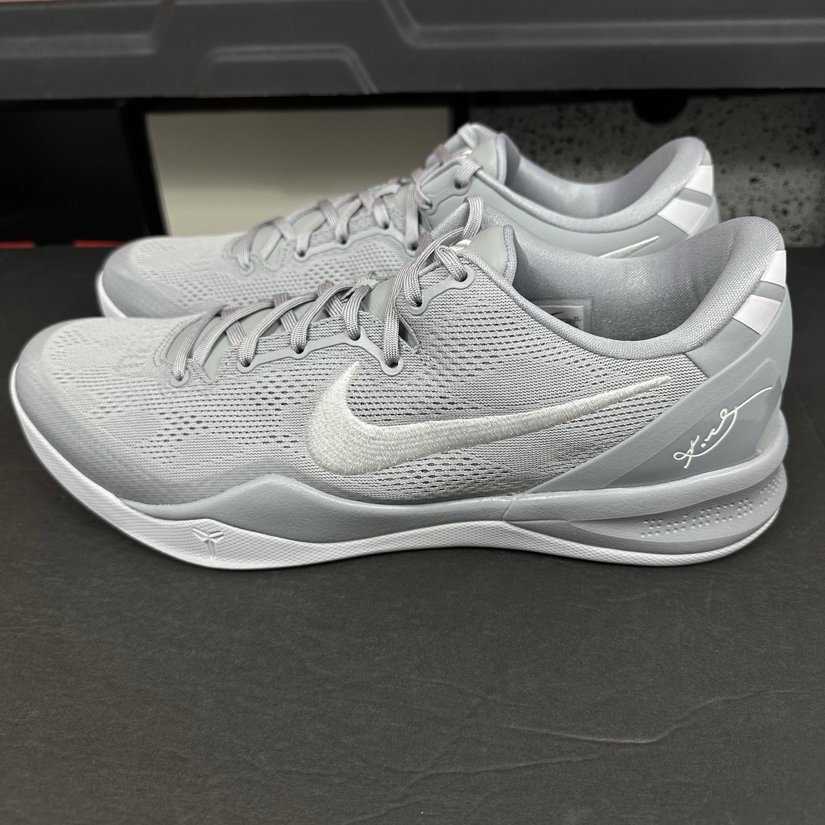 Size 13.5 - Nike Kobe VIlI 8 Protro Wolf Grey White HF9550-002