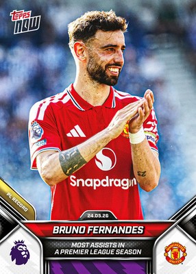Bruno Fernandes 2025-26 Premier League Topps Now #206 PL Record  Presale