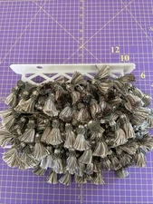 9 Yards 3.5” Wide Green Multi Decorator Tassle Fringe Trim Rayon Vintage NOS