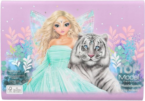 Depesche TOPModel Fantasy Tiger 12708 Writing Paper Set in Expanding Folder with - 第 5/6 張圖片