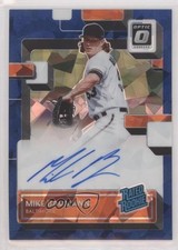 2022 Panini Donruss Optic Navy Blue Cracked Ice Prizm 3/35 Mike Baumann Auto 0w7