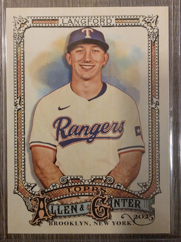 2025 Topps Allen & Ginter #106 Wyatt Langford Texas Rangers 